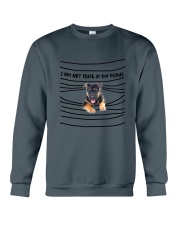 German Shepherd In The Blinds Crewneck Sweatshirt thumbnail