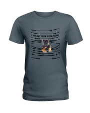 German Shepherd In The Blinds Ladies T-Shirt thumbnail