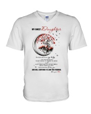 Family I Love My Sweet Daughter V-Neck T-Shirt thumbnail