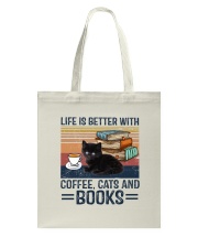 Cat Coffee Books G5930 Tote Bag tile