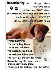 Dachshund Remembering 11x17 Poster front
