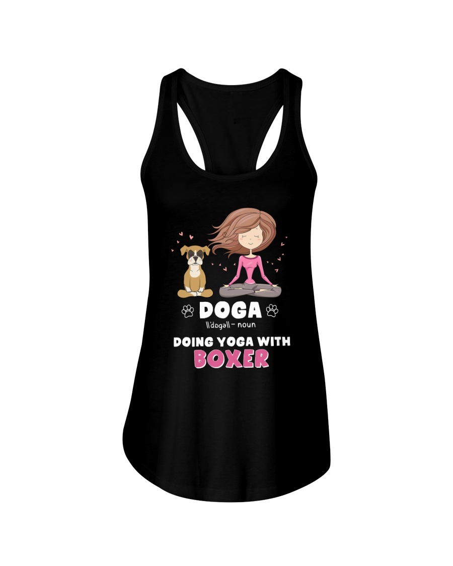 DOGS - BOXER - DOGA Ladies Flowy Tank