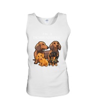 Dachshund Camp Mau White Unisex Tank thumbnail