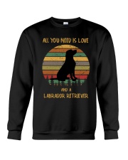 Love and a Labrador Retriever Crewneck Sweatshirt thumbnail