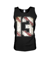 13 Baseball Jersey Number 13 Re Unisex Tank thumbnail