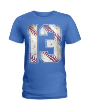 13 Baseball Jersey Number 13 Re Ladies T-Shirt front