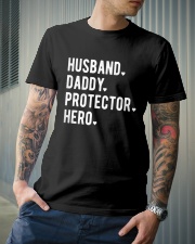 Husband Daddy Protector Hero Classic T-Shirt lifestyle-mens-crewneck-front-6
