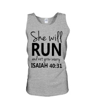 She Will Run And Not Grow Weary Unisex Tank thumbnail