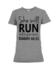 She Will Run And Not Grow Weary Premium Fit Ladies Tee thumbnail