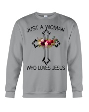 Just A Woman Who Loves Jesus Crewneck Sweatshirt thumbnail