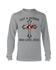 Just A Woman Who Loves Jesus Long Sleeve Tee thumbnail