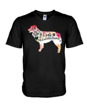 All You Need is Love and an Australian Shepherd V-Neck T-Shirt thumbnail