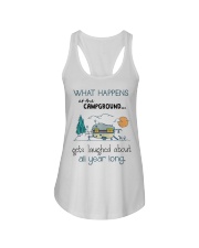 What happens at the Campground Ladies Flowy Tank thumbnail