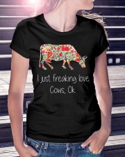 I Just Freaking Love Cows Ladies T-Shirt lifestyle-women-crewneck-front-7
