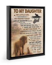Carry You In My Heart - Lovely Gift For Daughter Floating Framed Canvas Prints Black tile