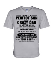 HE IS MY BEST FRIEND - BEST GIFT FOR SON FROM DAD V-Neck T-Shirt tile