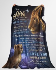 How Special You Are To Me - Lovely Gift For Son Large Fleece Blanket - 60" x 80" aos-coral-fleece-blanket-60x80-lifestyle-front-10