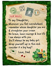 Remember Whose Daughter You Are & Straighten Your Crown - Lovely Gift For Daughter Large Fleece Blanket - 60" x 80" front