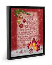 Special Christmas Wishes A Greeting For You - Amazing Gift For Daughter Floating Framed Canvas Prints Black tile