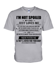 My Dad Just loves Me - Amazing Gift For Daughter V-Neck T-Shirt tile