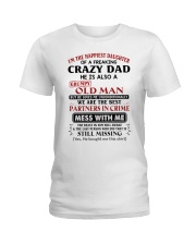 HE LOVES ME UNCONDITIONALLY - DAD TO DAUGHTER Ladies T-Shirt tile