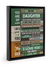 I Am So Proud Of You - Amazing Gift For Daughter Floating Framed Canvas Prints Black tile
