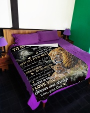 JUST DO YOUR BEST - SPECIAL GIFT FOR DAUGHTER Large Fleece Blanket - 60" x 80" aos-coral-fleece-blanket-60x80-lifestyle-front-01