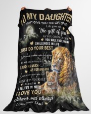JUST DO YOUR BEST - SPECIAL GIFT FOR DAUGHTER Large Fleece Blanket - 60" x 80" aos-coral-fleece-blanket-60x80-lifestyle-front-10
