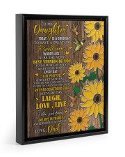 Follow Your Dreams - Lovely Gift For Daughter From Dad Floating Framed Canvas Prints Black tile