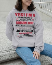 YES I'M A STUBBORN DAUGHTER - BEST GIFT FOR DAUGHTER Hooded Sweatshirt apparel-hooded-sweatshirt-lifestyle-front-101