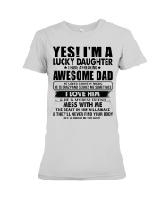 HE LOVES COUNTRY MUSIC - LOVELY GIFT FOR DAUGHTER Premium Fit Ladies Tee tile