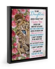 I Love You Every Day - Best Gift For Daughter Floating Framed Canvas Prints Black tile