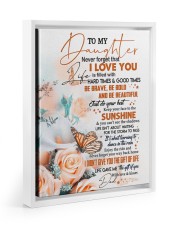 THE GIFT OF LIFE - TO DAUGHTER FROM DAD Floating Framed Canvas Prints White tile