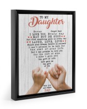 Never Forget That I Love You - Special Gift For Daughter Floating Framed Canvas Prints Black tile