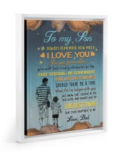 JUST DO YOUR BEST - LOVELY GIFT FOR SON FROM DAD Floating Framed Canvas Prints White tile