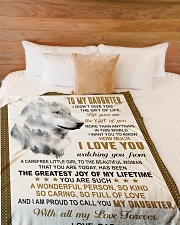 I LOVE YOU - AMAZING GIFT FOR DAUGHTER Large Fleece Blanket - 60" x 80" aos-coral-fleece-blanket-60x80-lifestyle-front-02