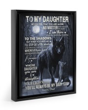 MY BABY GIRL - TO DAUGHTER FROM DAD Floating Framed Canvas Prints Black tile