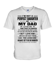 MY DAD LOVES ME - TO DAUGHTER FROM DAD V-Neck T-Shirt tile