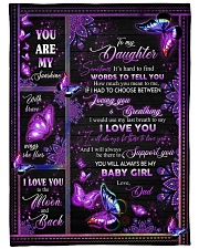 I LOVE YOU - DAD TO DAUGHTER Large Fleece Blanket - 60" x 80" front