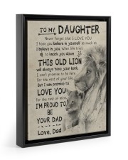 I'm Proud To Be Your Dad - Best Gift For Daughter Floating Framed Canvas Prints Black tile