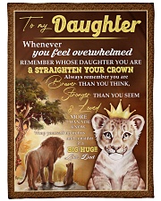 STRAIGHTEN YOUR CROWN - BEST GIFT FOR DAUGHTER Large Fleece Blanket - 60" x 80" front