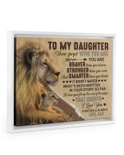 I Love You Forever And Always - Lovely Gift For Daughter Floating Framed Canvas Prints White tile