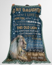 My Baby Girl - Best Gift For Daughter Large Fleece Blanket - 60" x 80" aos-coral-fleece-blanket-60x80-lifestyle-front-10