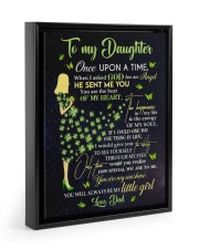 When I Asked God For An Angel He Sent Me You - Lovely Gift For Daughter Floating Framed Canvas Prints Black tile