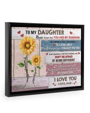 You Are My Sunshine - Best Gift For Daughter Floating Framed Canvas Prints Black tile