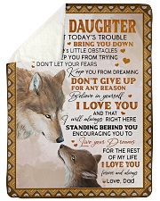 LIVE YOUR DREAMS - TO DAUGHTER FROM DAD Large Sherpa Fleece Blanket - 60" x 80" thumbnail