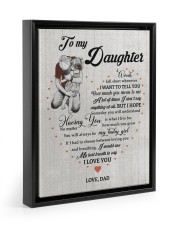 My Last Breath To Say I Love You - Amazing Gift For Daughter Floating Framed Canvas Prints Black tile