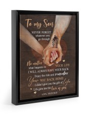 Life Gave Me The Love Of You - Best Gift For Son Floating Framed Canvas Prints Black tile
