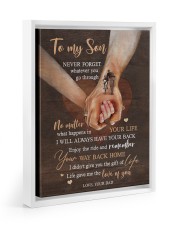 Life Gave Me The Love Of You - Best Gift For Son Floating Framed Canvas Prints White tile