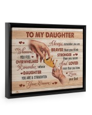 Straighten Your Crown - Best Gift For Daughter Floating Framed Canvas Prints Black tile